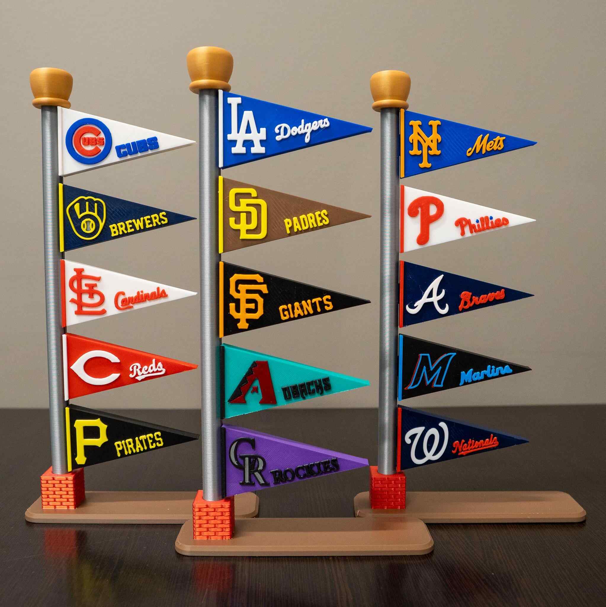 Handcrafted MLB Pennant Tower