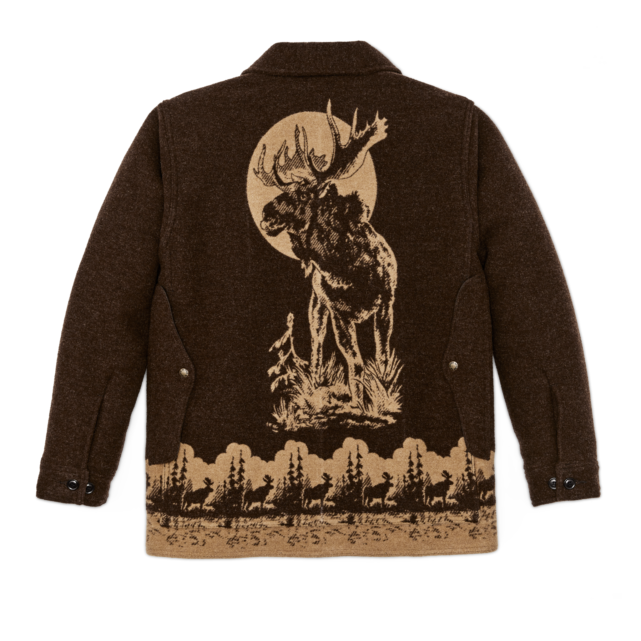 Jacquard Wool Cruiser - Brown / Khaki Moose