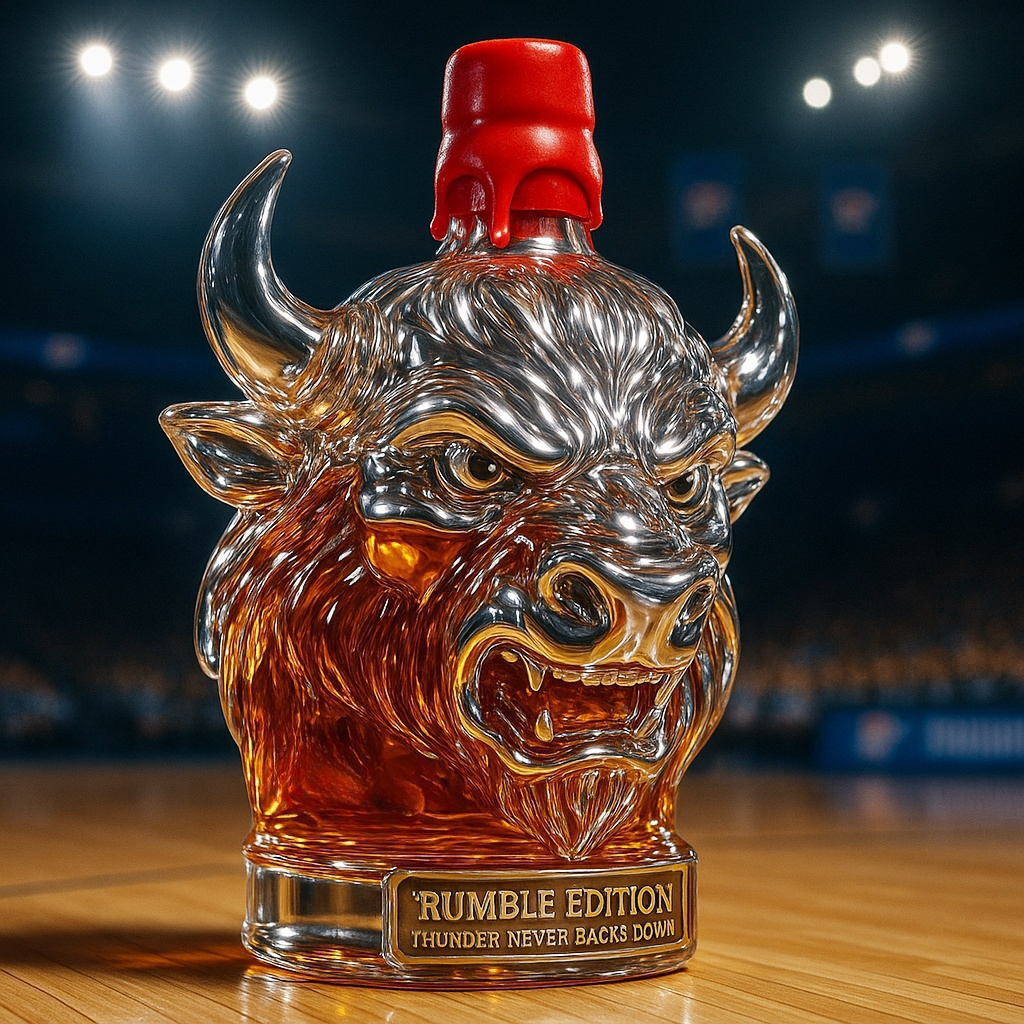 Rumble the Bison Whiskey Bottle