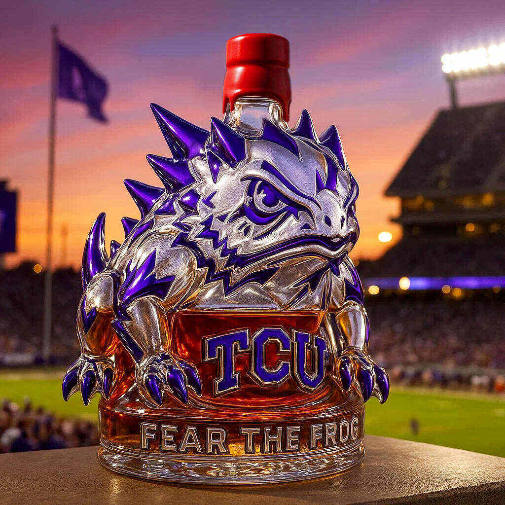TCU Horned Frogs Limited Edition Whiskey Bottle
