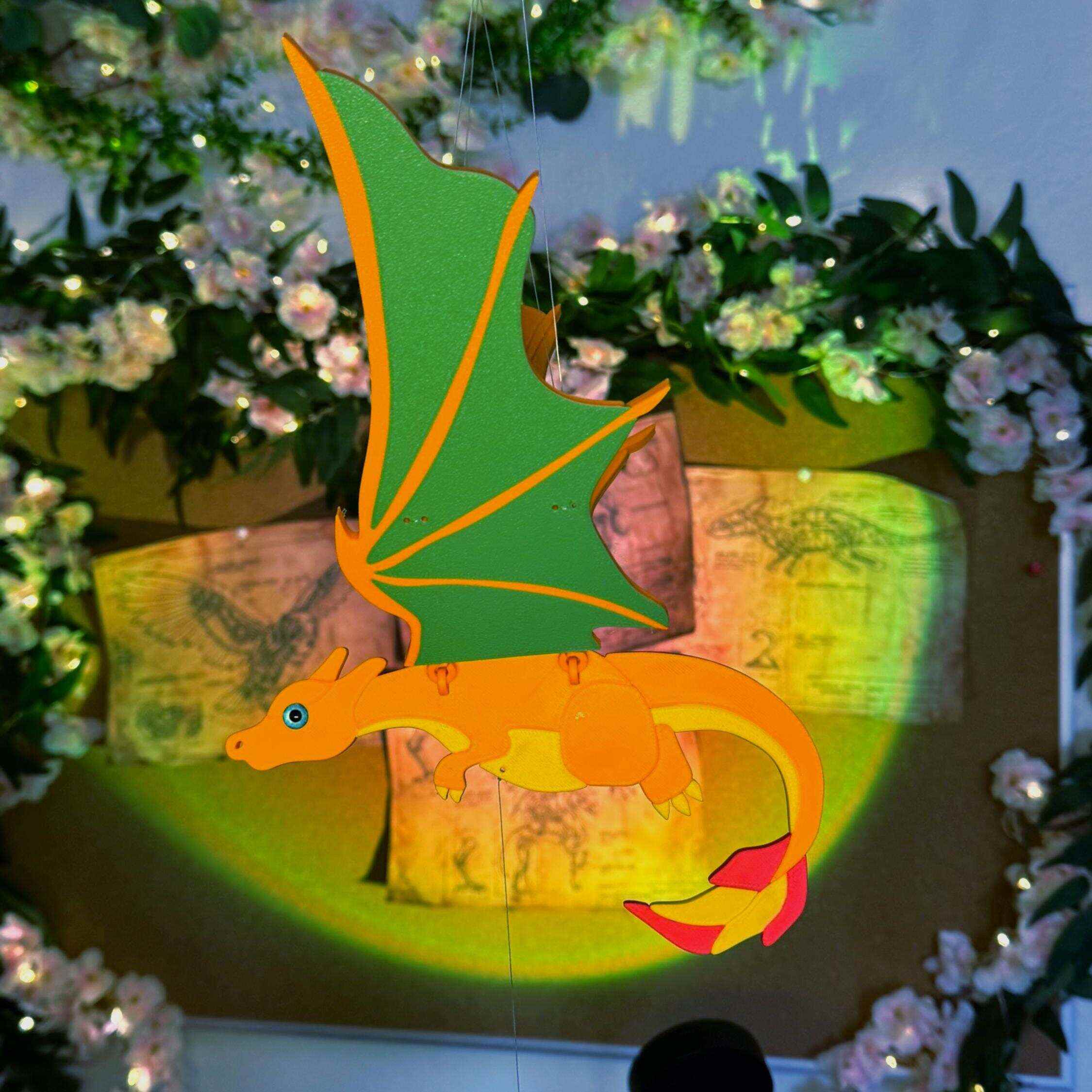 Flying Fire Dragon – Fantasy Hanging Mobile