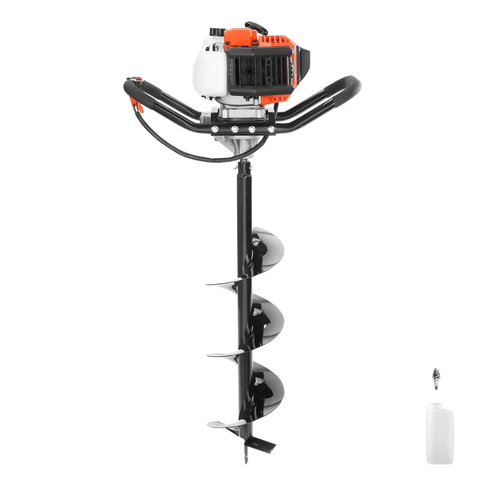 Post Hole Digger,  52cc 1450W Auger Post Hole digger, Gas Powered Earth Digger with Two Earth Auger Drill Bit 6