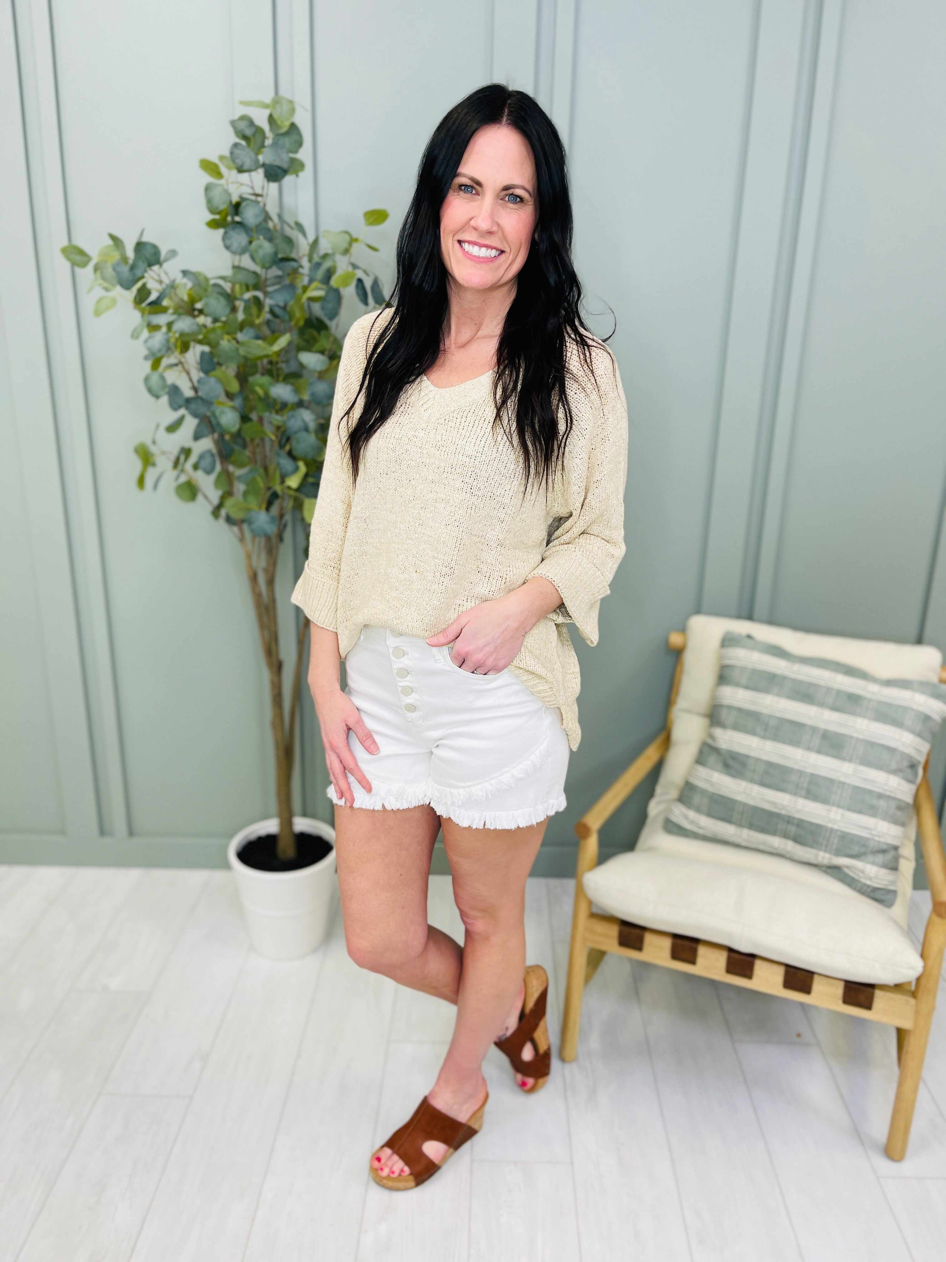 REG/CURVY Pretty Fly Tulip Hem Shorts