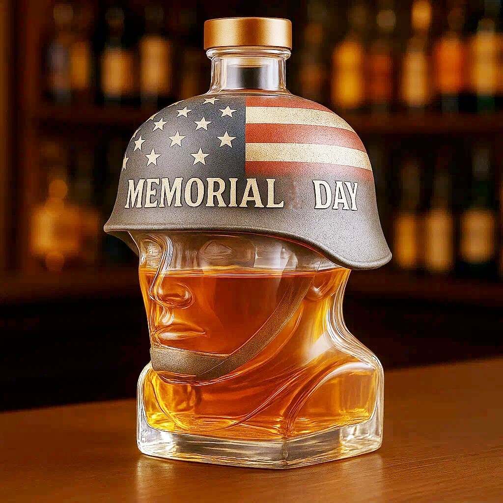 Memorial Day Whiskey Bottle