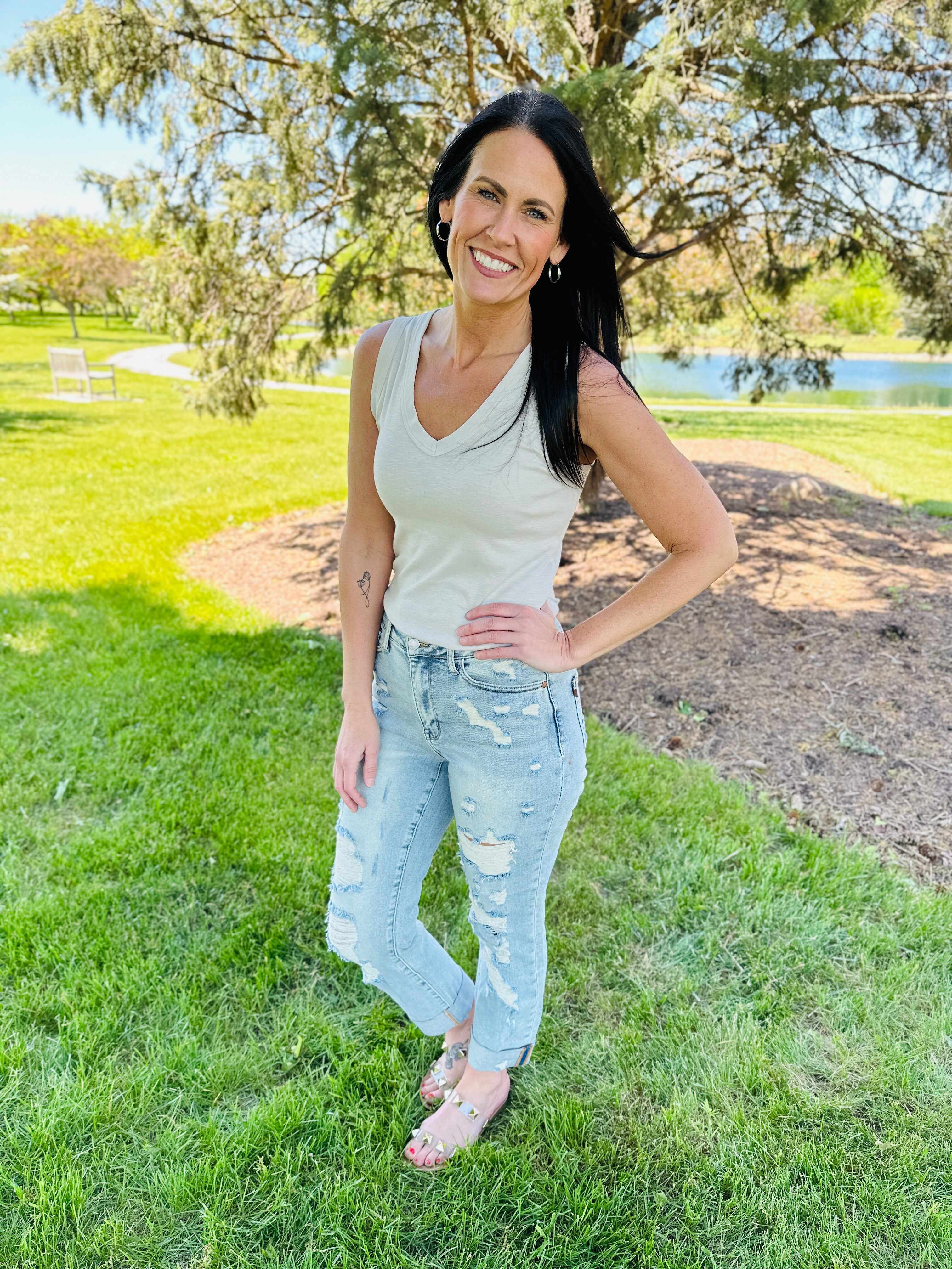 REG/CURVY Cuff It Boyfriend Jeans