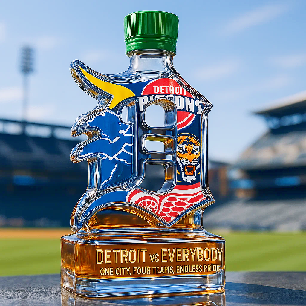 Detroit Proud Legacy Whiskey Bottle