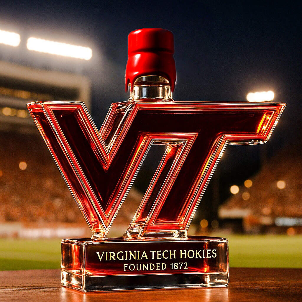 Virginia Tech Hokies – VT Spirit Crystal Whiskey Bottle