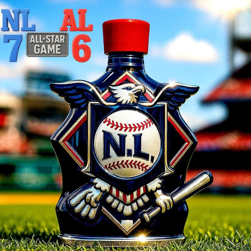 MLB All-Star Game Whiskey Bottle