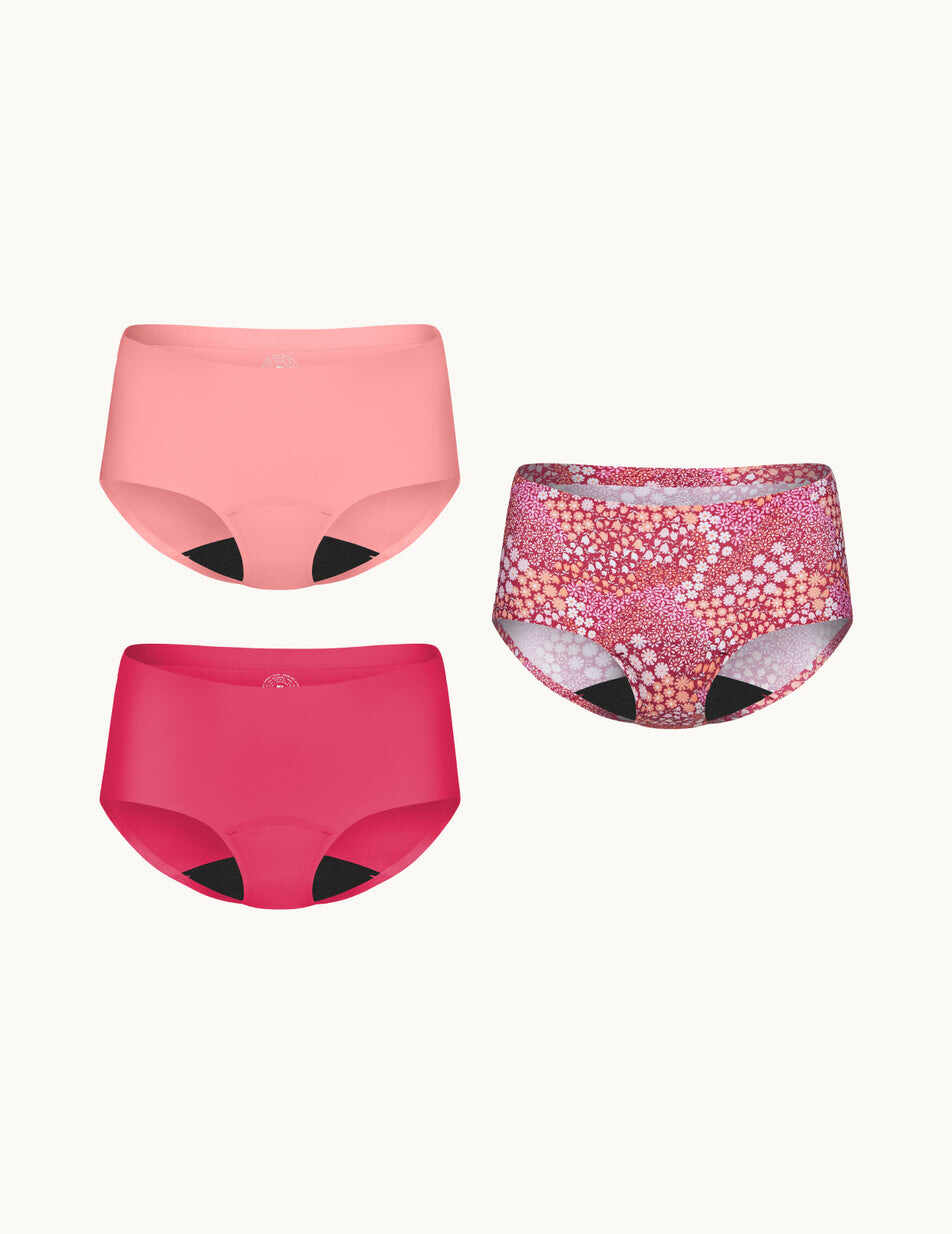 Teen Light Leakproof No-Show Underwear Boyshort 3-Pack