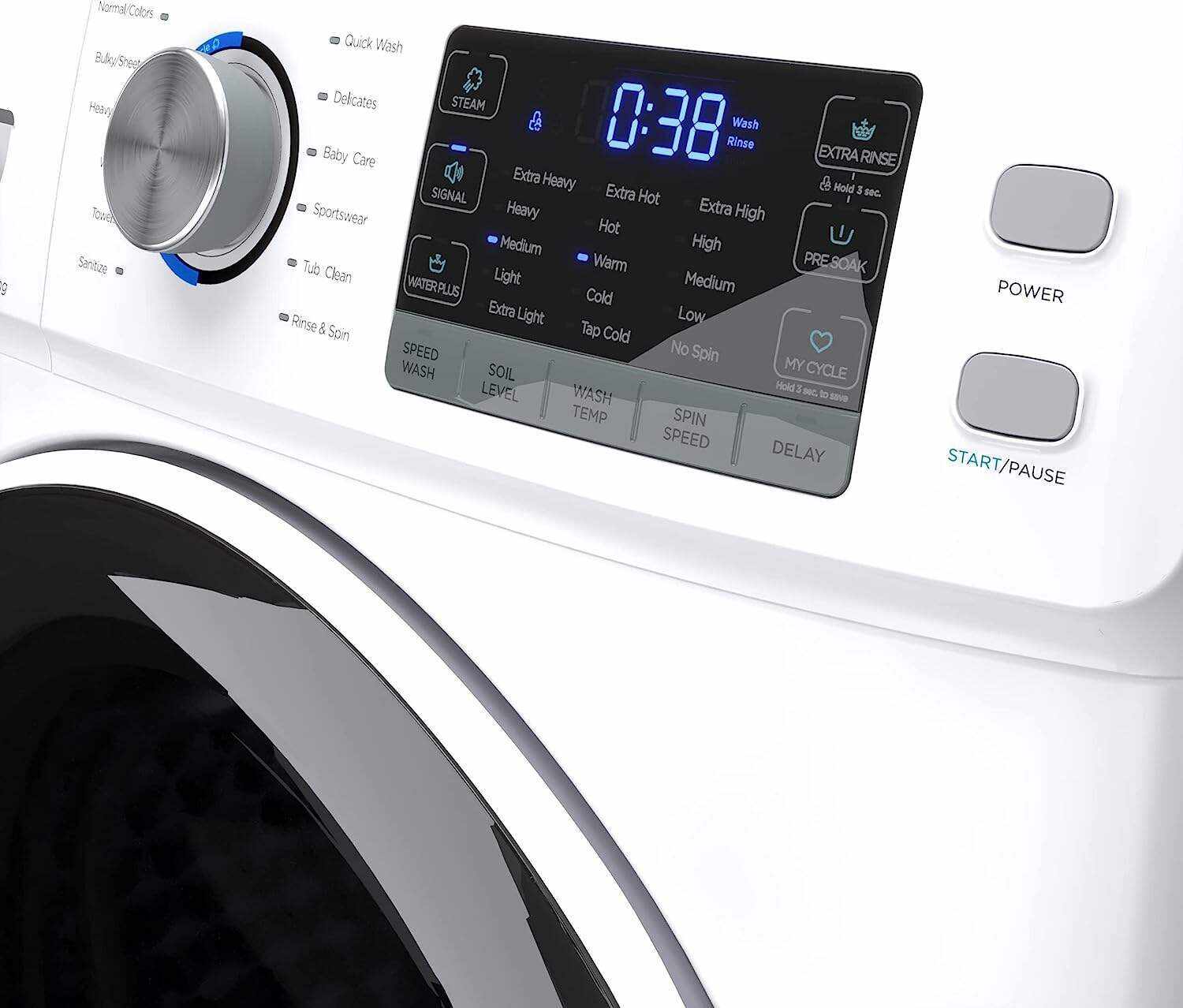 Front Load Machine, 2.7 Cu. Ft, Space Saving Unit with 20-Minute Quick, 12 Washing Cycles, Quiet Inverter Motor [120V], Medium (24