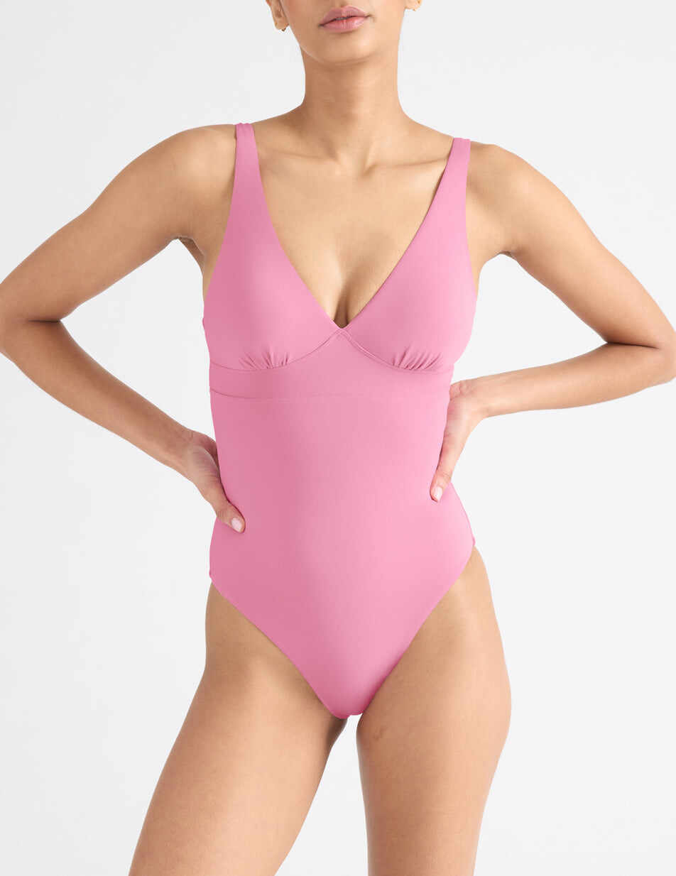 Deep V One Piece Swimsuit