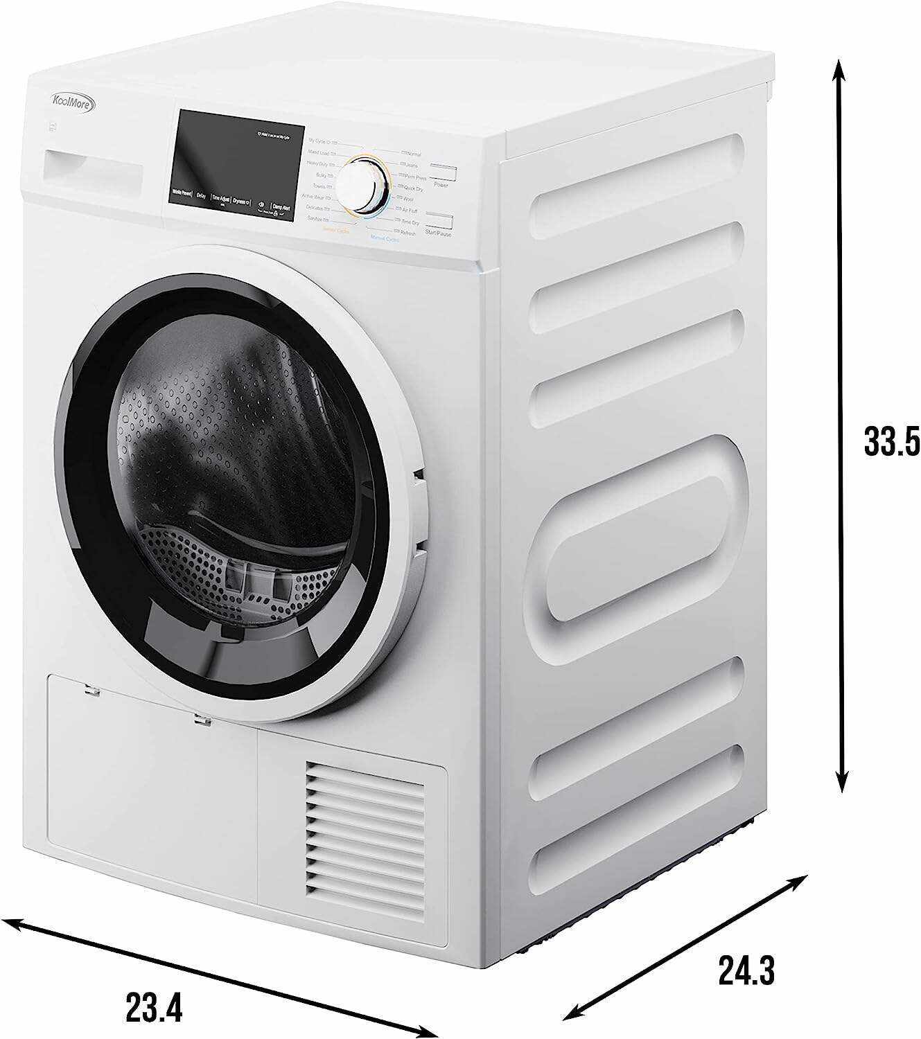 Front Load Machine, 2.7 Cu. Ft, Space Saving Unit with 20-Minute Quick, 12 Washing Cycles, Quiet Inverter Motor [120V], Medium (24