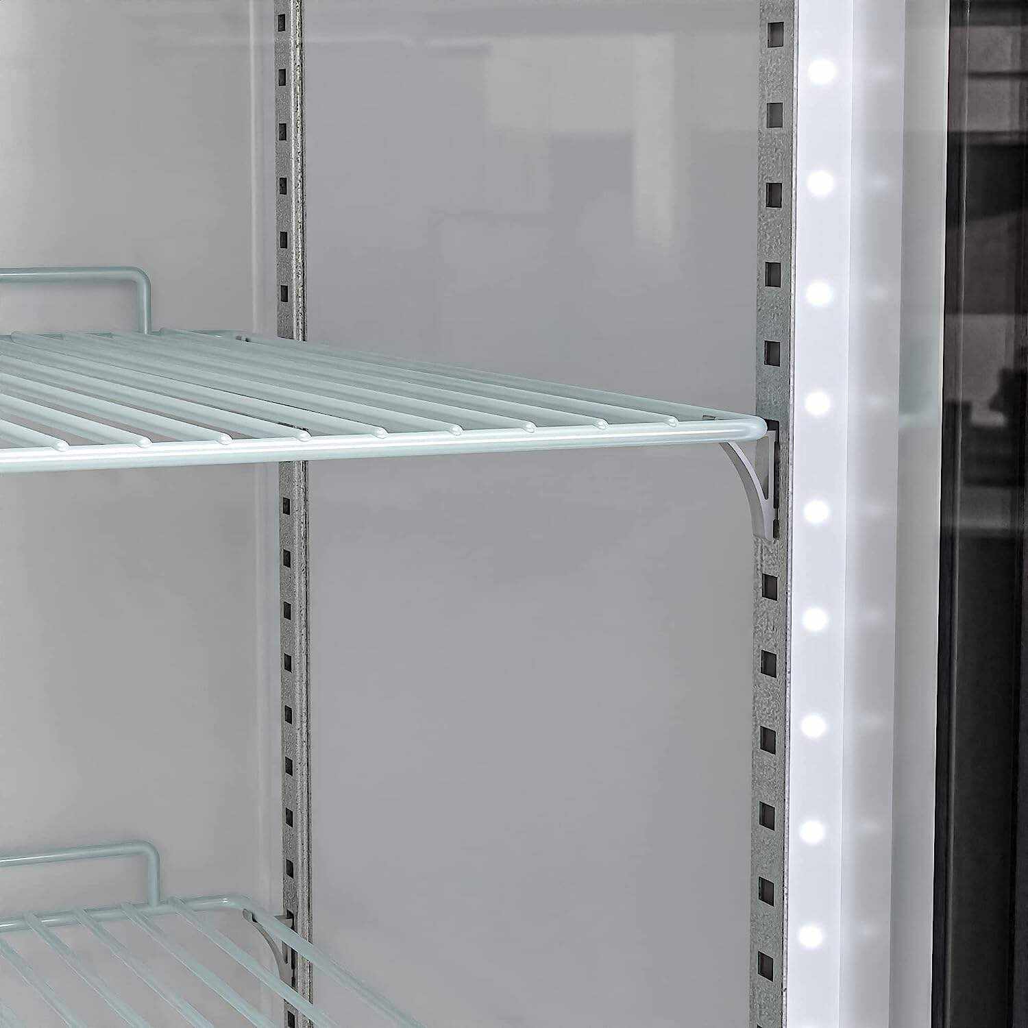 KoolMore Commercial One Glass Door Display Upright Beverage Refrigerator Cooler Merchandiser - 12 Cu. Ft [Black] (MDR-1GD-12C)