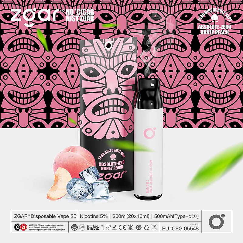 ZGAR ZG25 3000 Puffs  5% Nicotine Rechargeable Disposable Pod