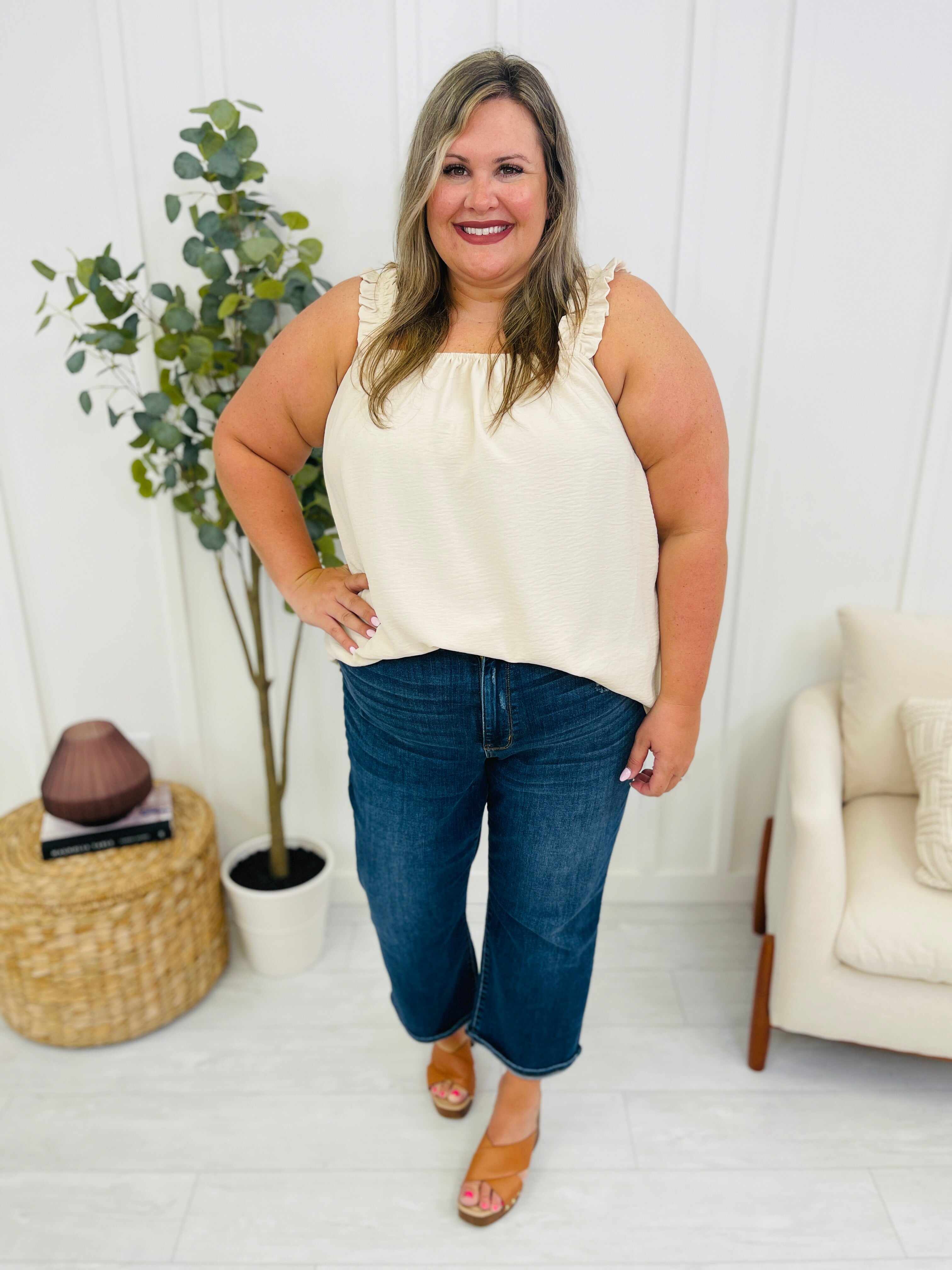 REG/CURVY No Bad Days Cropped Wide Leg Jeans