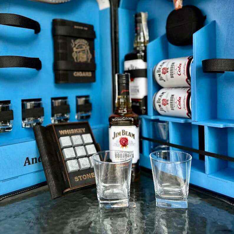 20 L Jerry Can Mini Bar With Bluetooth Speaker, Two Color Canister, Custom Fuel Bar, Gift For Him, Kanister Bar, Personalized Travel Bar Set