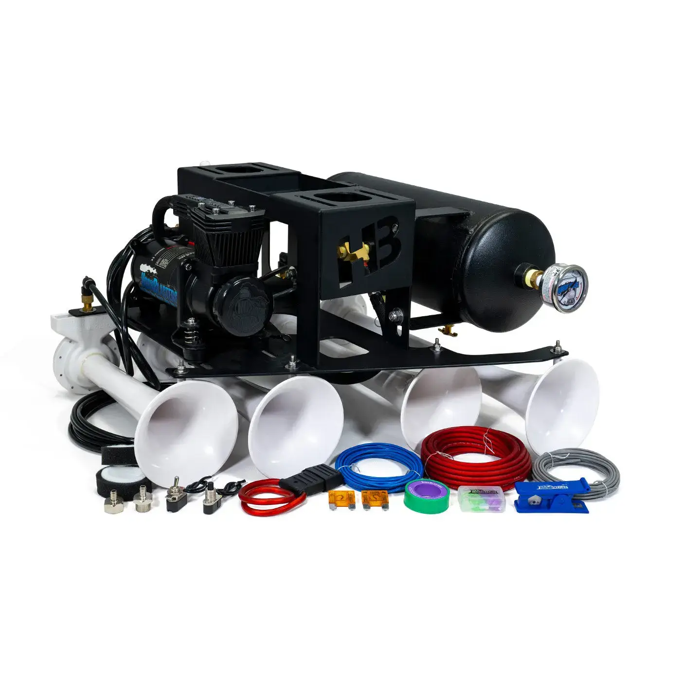 Special 232 Spare Tire Delete Train Horn Kit | 2-Gallon 150 PSI | 12-Volt | Perfect for Trucks & SUVs