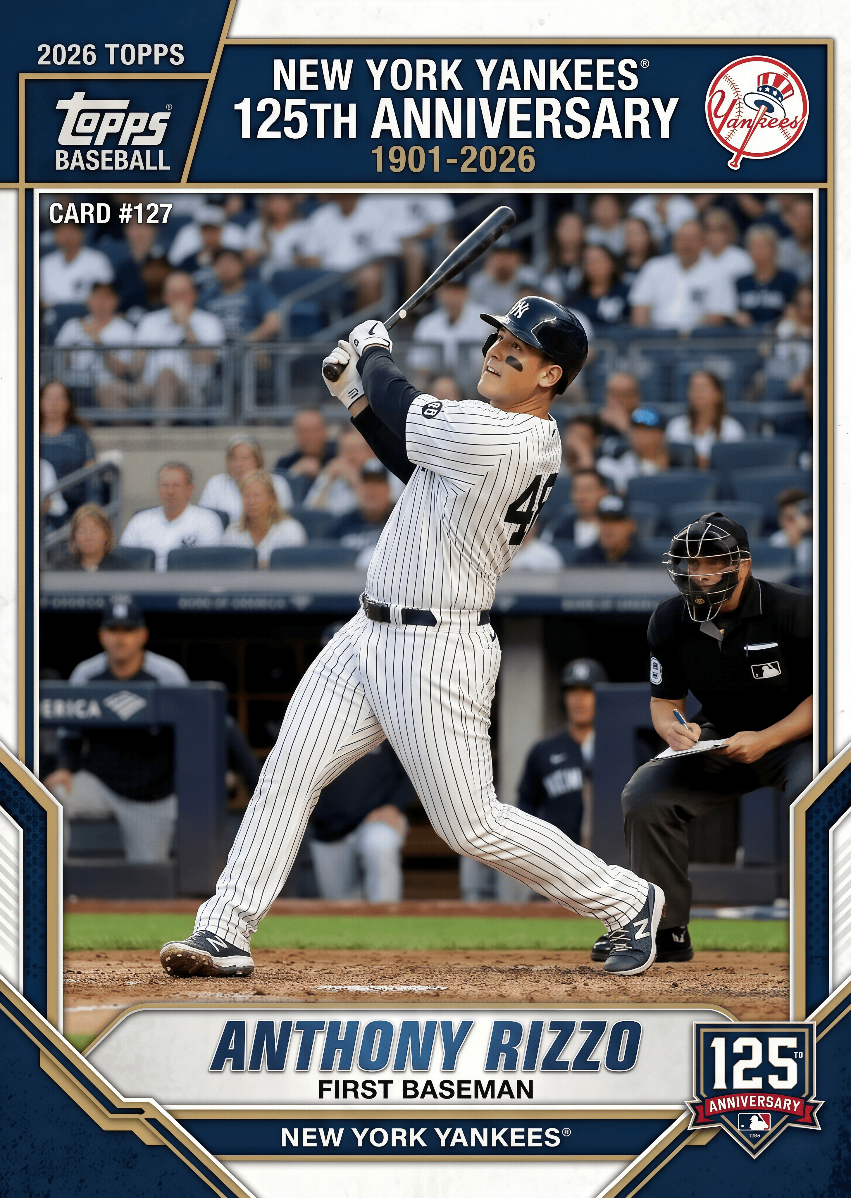 2026 New York Yankees 125th Anniversary Trading Cards Hobby Box