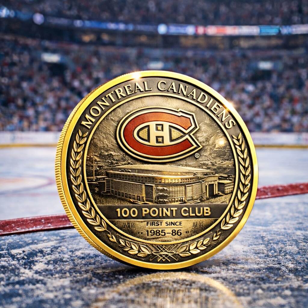 🔥 Montreal Canadiens – 100 Point Club: Nick Suzuki Legacy Coin