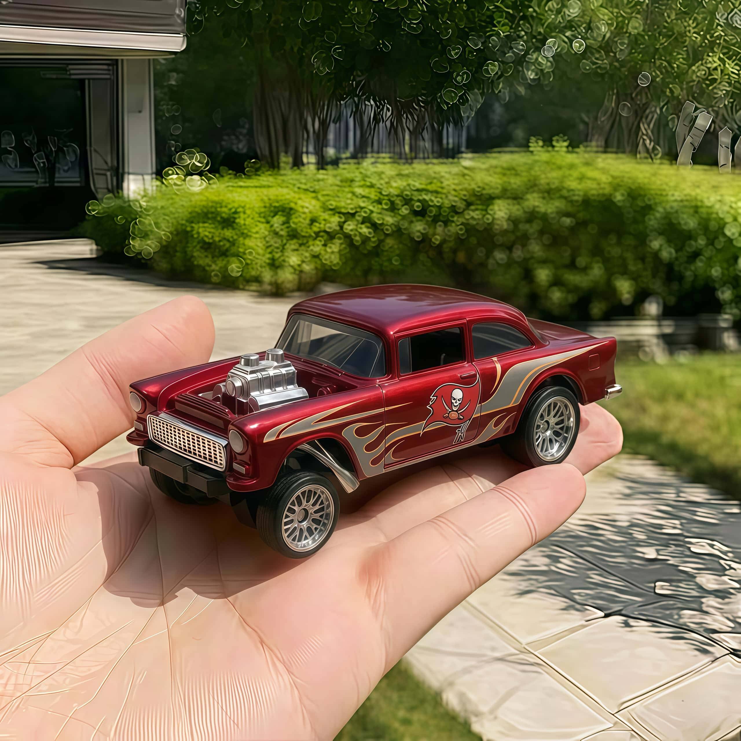 Hot Wheels Tampa Bay Buccaneers 50th Anniversary '55 Chevy Bel Air Gasser