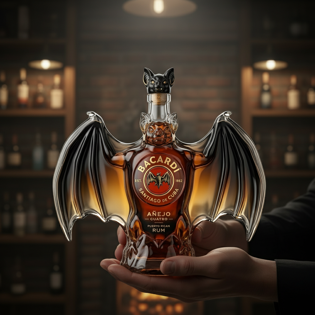 BACARDÍ Rum 3D Sculpted Bat Collector's Edition Decanter