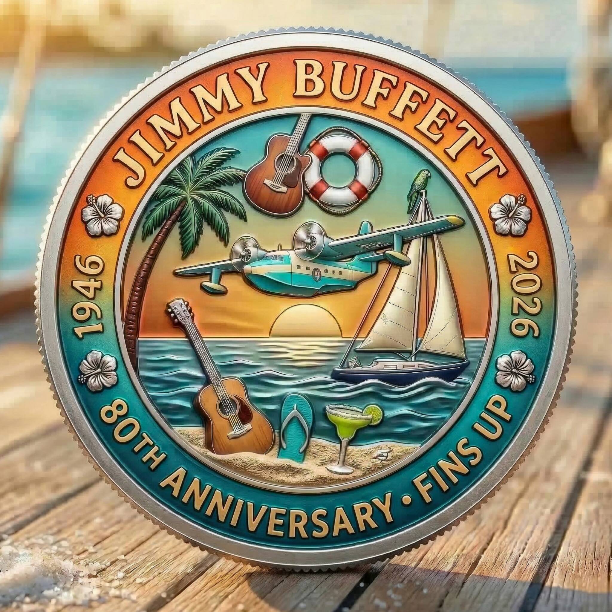 Jimmy Buffett 80th Anniversary Commemorative Coin