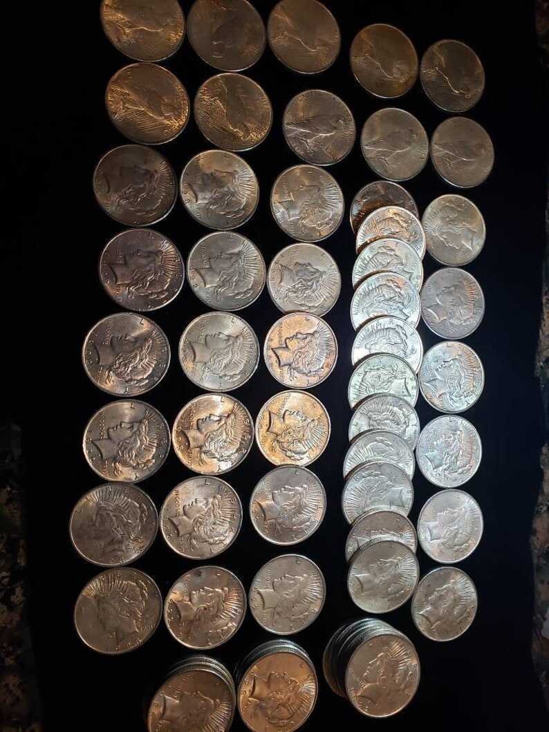Peace Silver  Dollars !! AU   1922-1925   - All 100% Genuine!  (1 coin) Reg - 49  Lot# 736