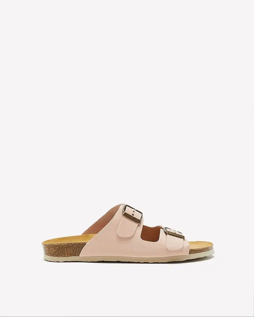 Wide-Width, Pink Jess Double Band Leather Sandal - Plakton