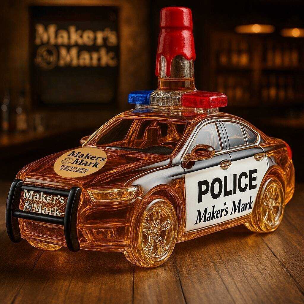 Police Car Whiskey Bottle