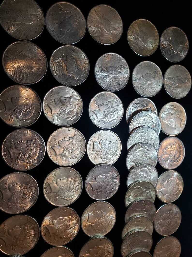 Peace Silver  Dollars !! AU   1922-1925   - All 100% Genuine!  (1 coin) Reg - 49  Lot# 736