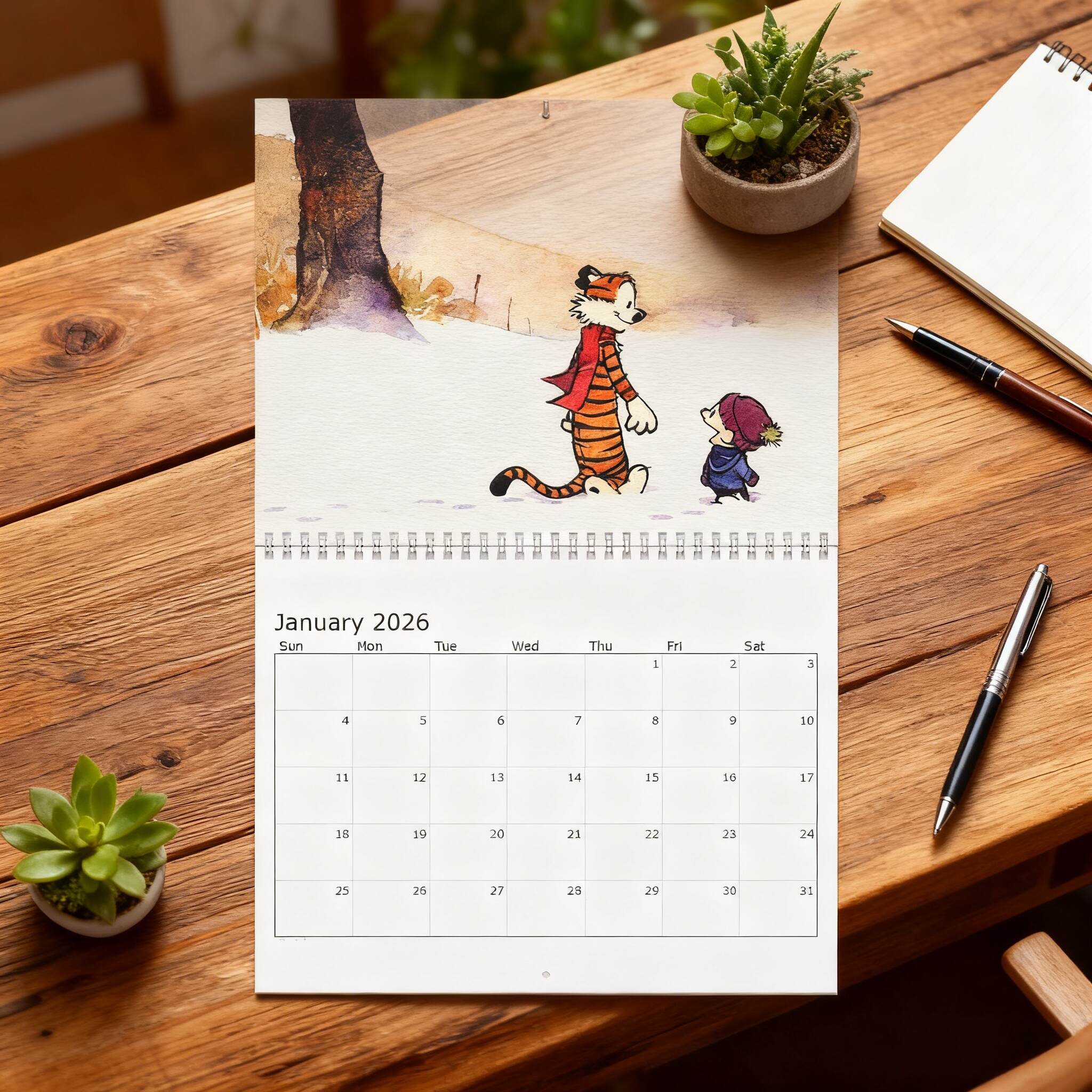 Calvin & Hobbes 2026 Nostalgia Wall Calendar