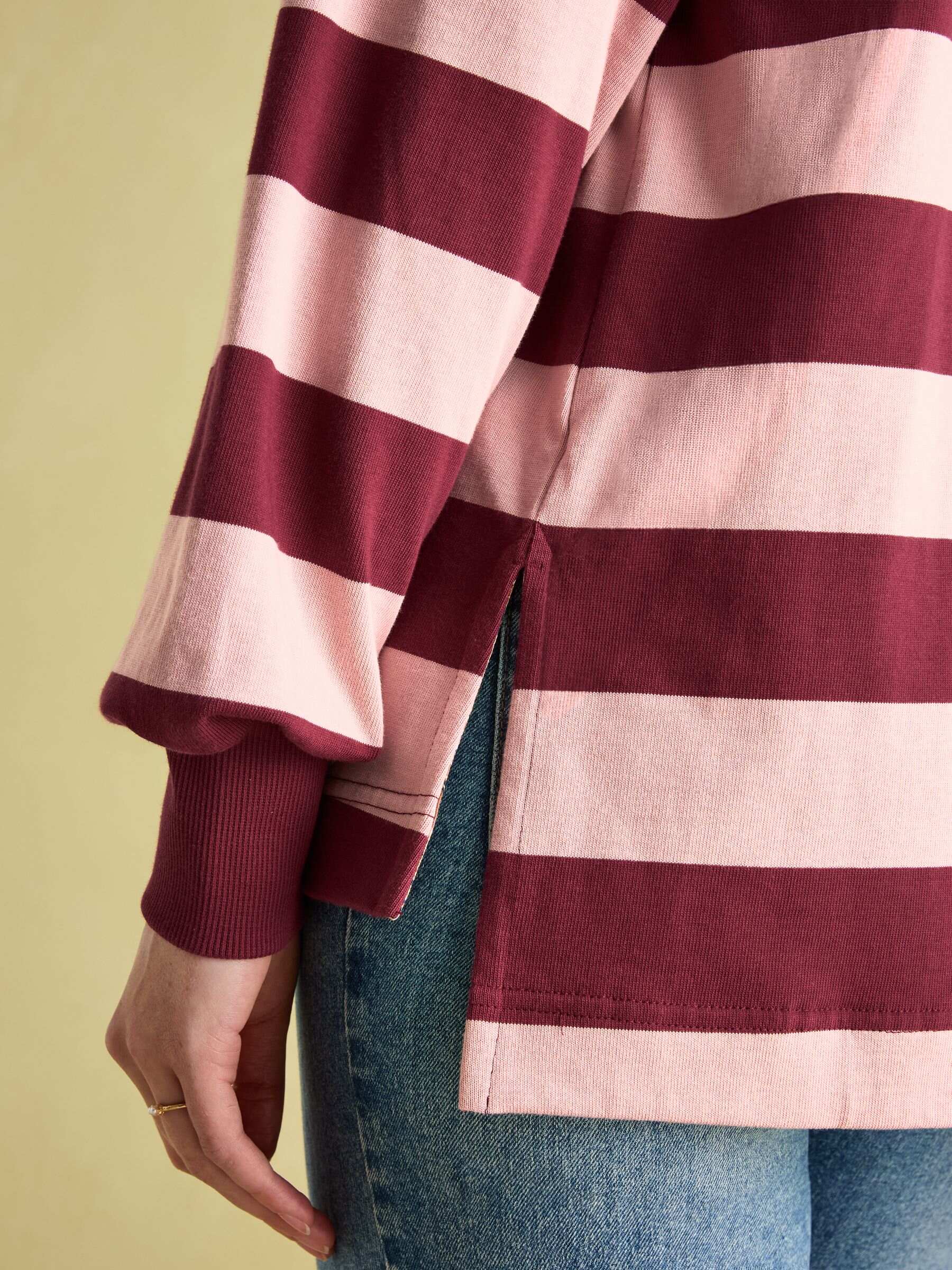 Sammie Pink & Red Striped Heavyweight Cotton Rugby Shirt