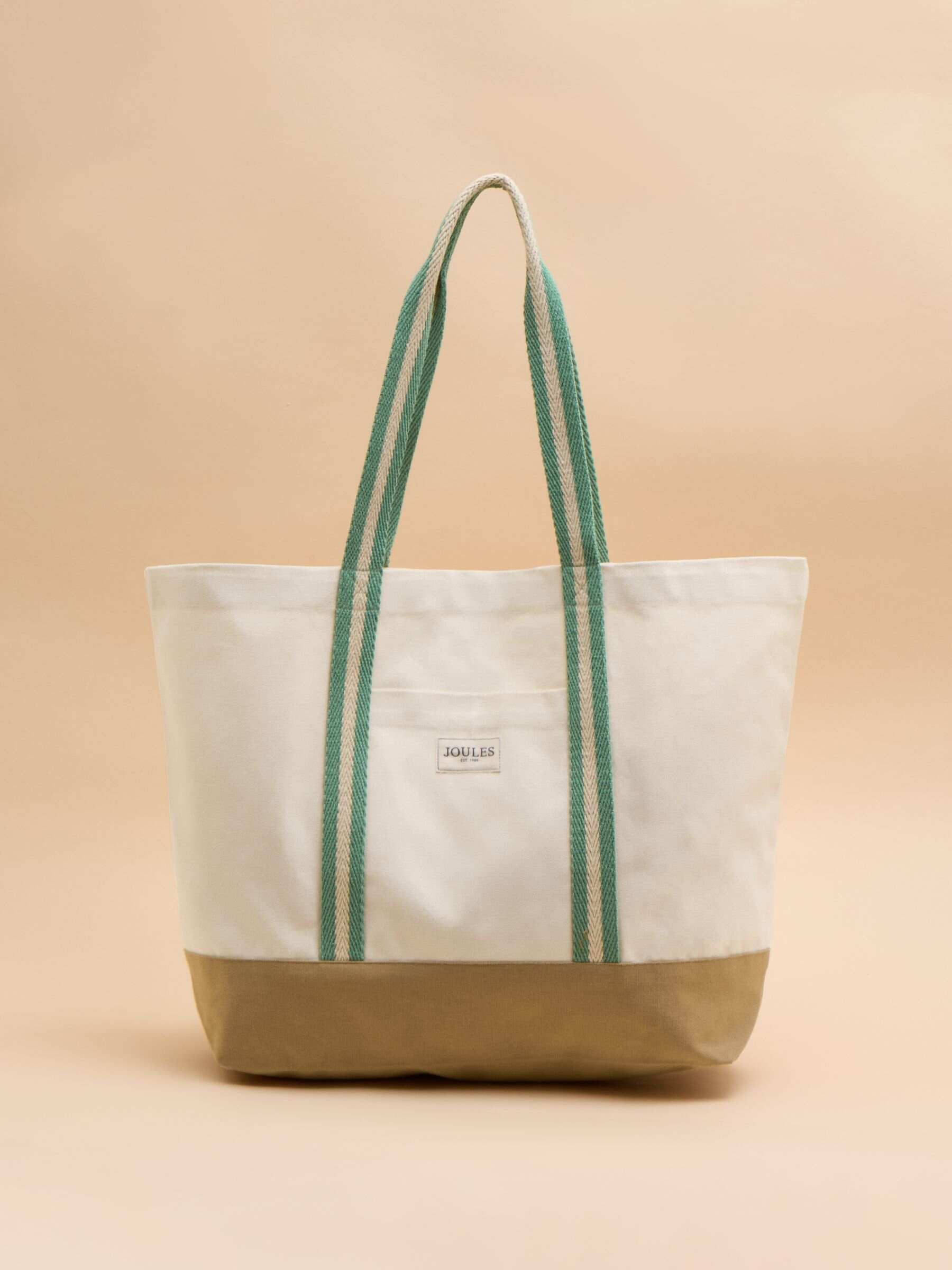 Promenade Neutral Canvas Beach Bag