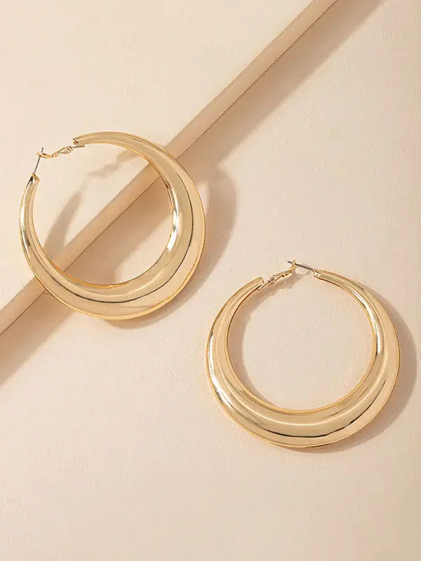 Bold Silver Hoop Earrings
