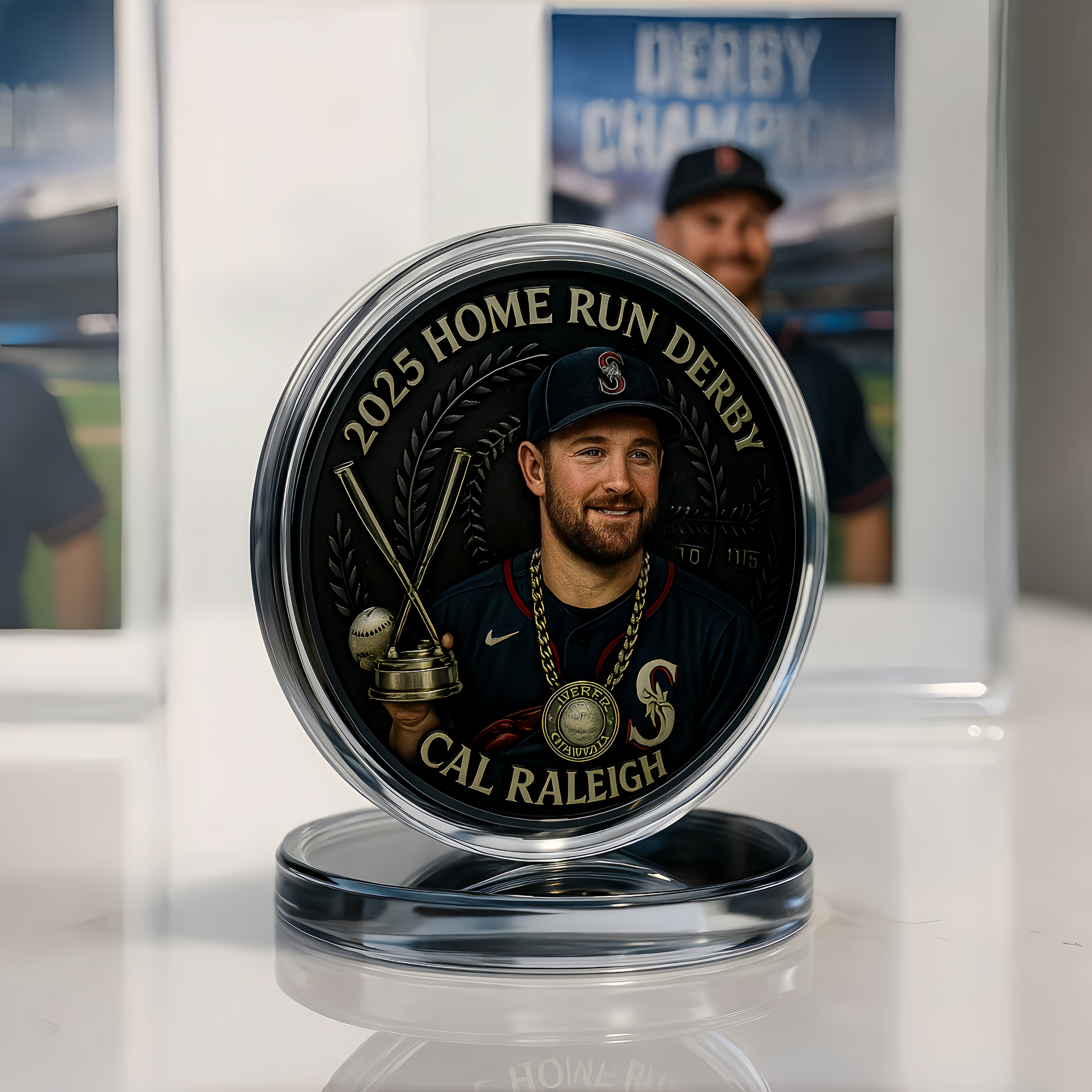 ⚾ Cal Raleigh 2025 Home Run Derby Champion Commemorative Coin – Limited Edition