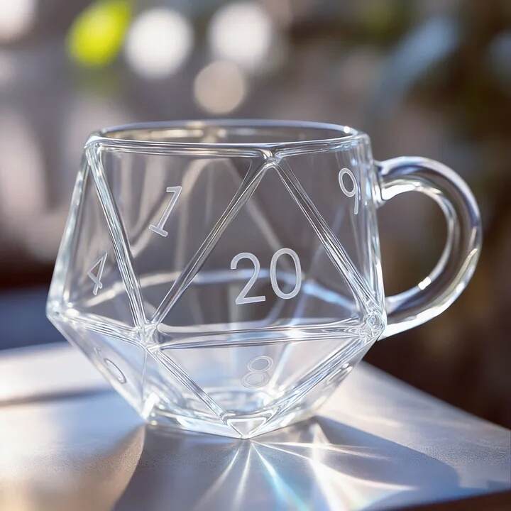 Rainbow Glass D20 Dice Cup