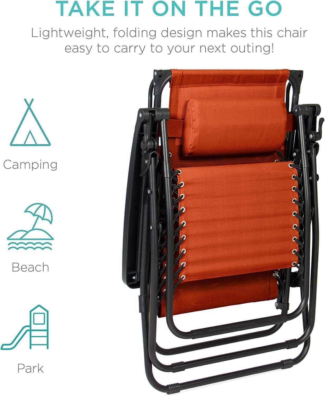 Folding Zero Gravity Recliner Patio Lounge Chair w/Adjustable Canopy Shade, Headrest, Side Accessory Tray, Textilene Mesh - Beige