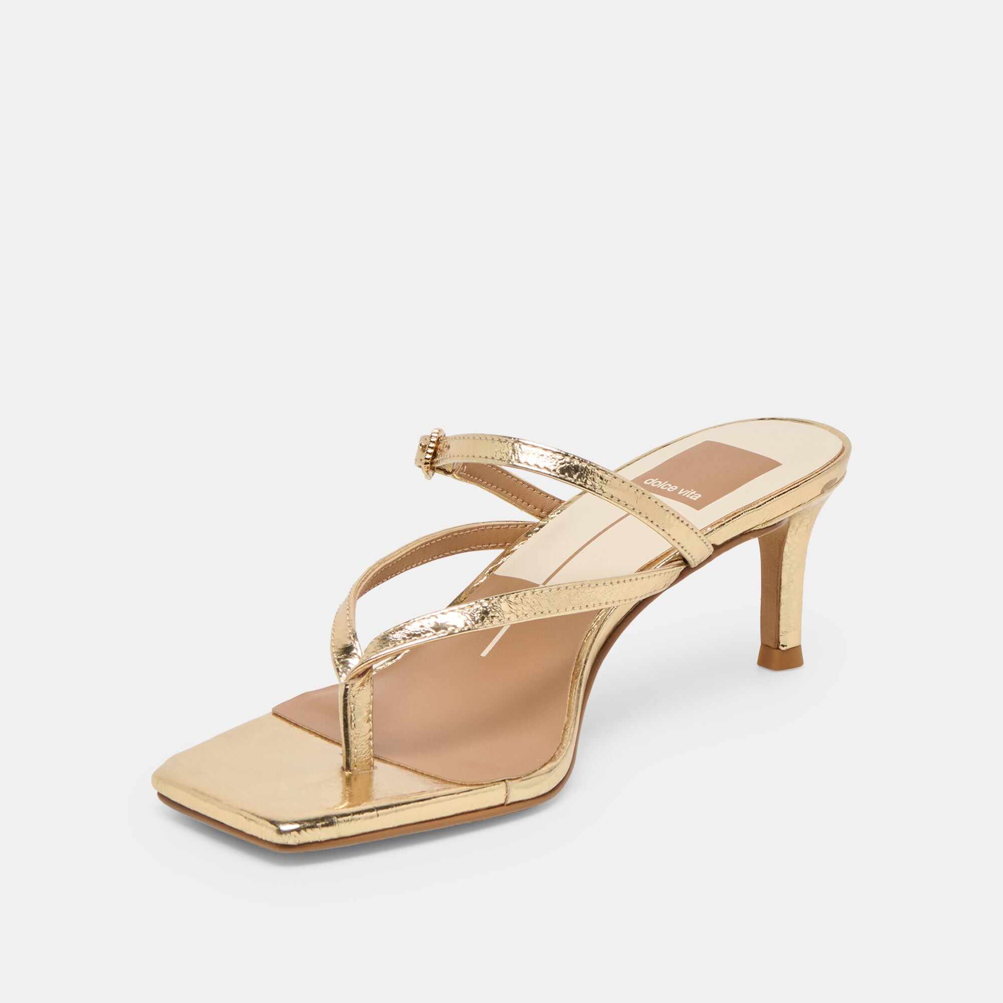 BIAGA HEELS GOLD DISTRESSED LEATHER