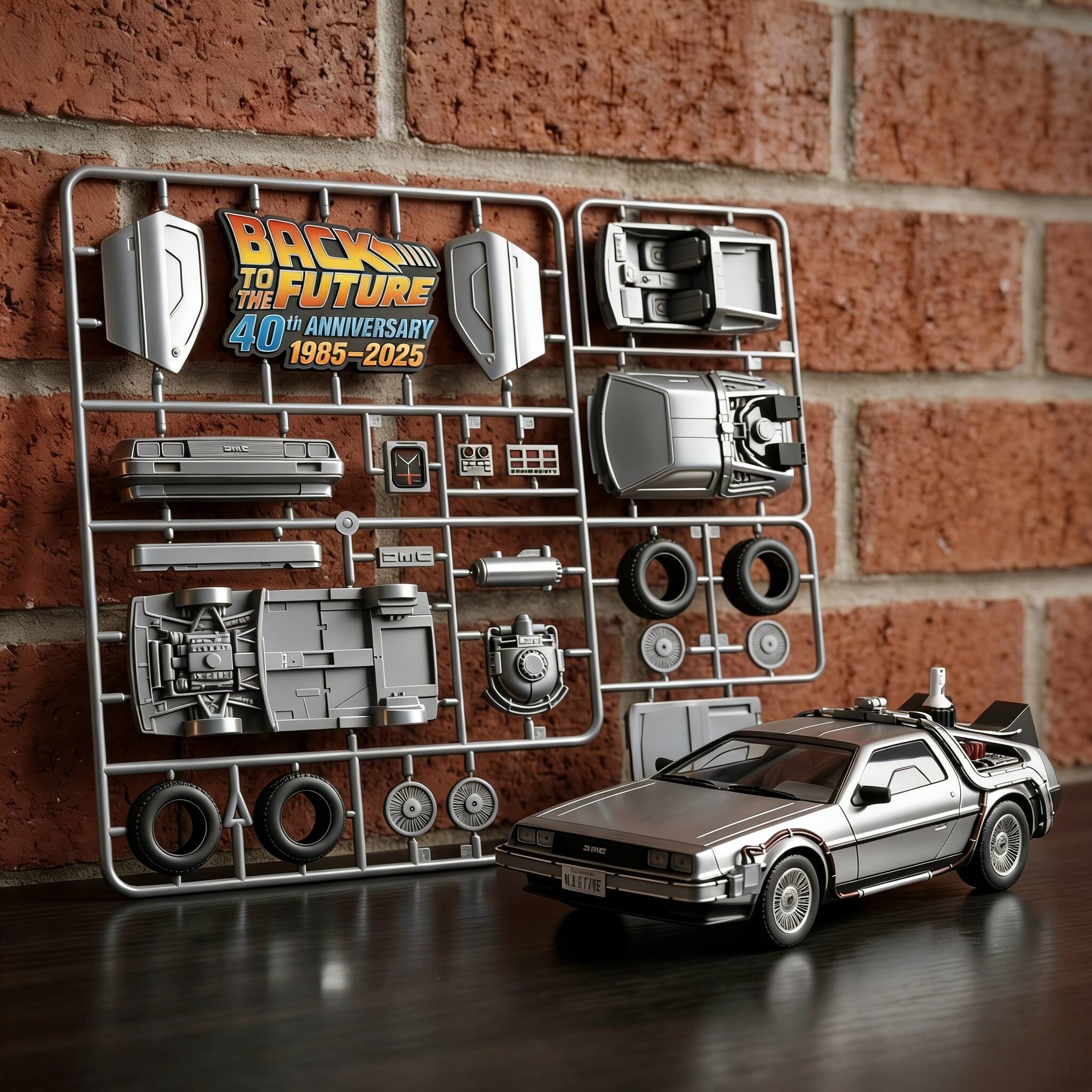 Back to the Future 40th Anniversary DeLorean Kit Card