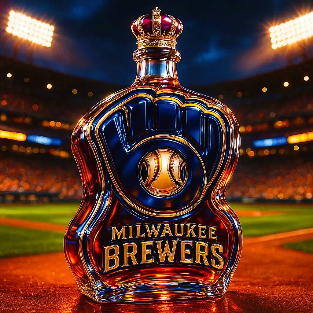 Milwaukee Brewers Whiskey Bottle