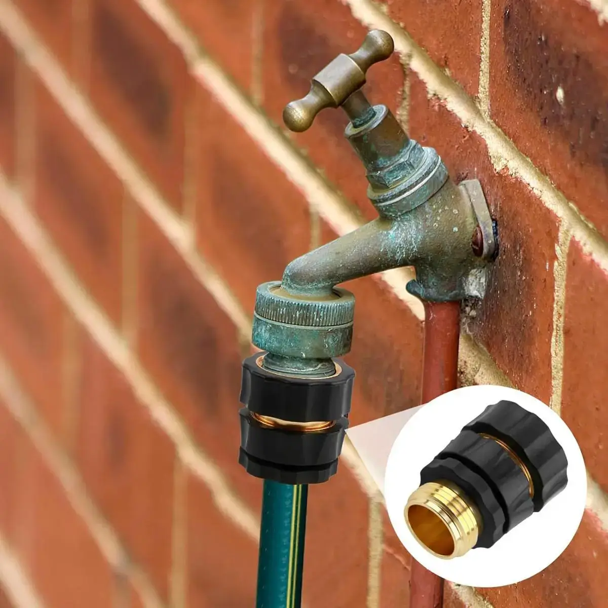 Garden Hose Quick Connectors 3/4-Inch Male and Female, 4-6 Set Plastic+Aluminum Outdoor Tool Accessory, Leak Proof Seal, Easy Connection Lawn Care Item, Mother’s Day Gift, summerwins