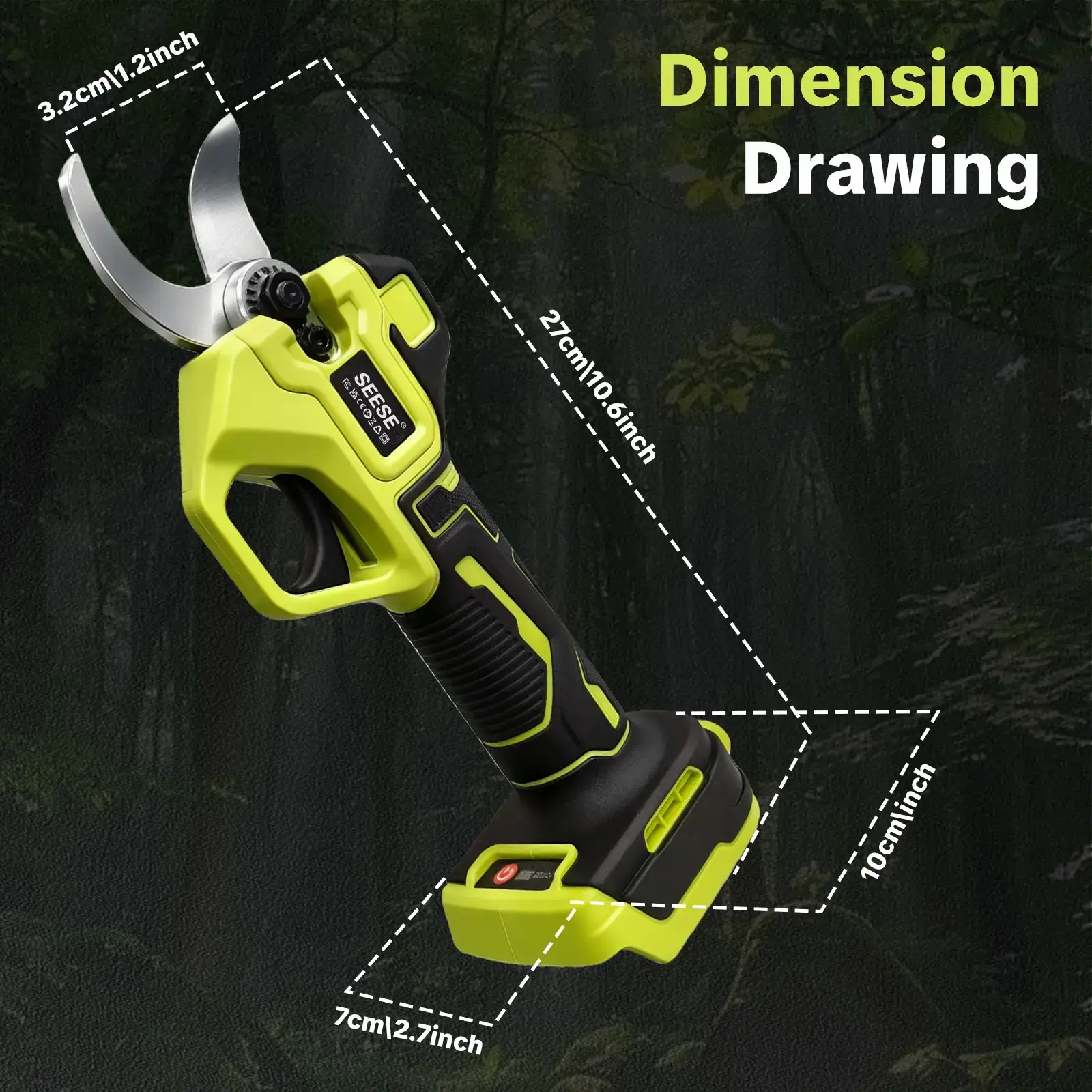 Electric Pruning Shears for Gardening: 1.25
