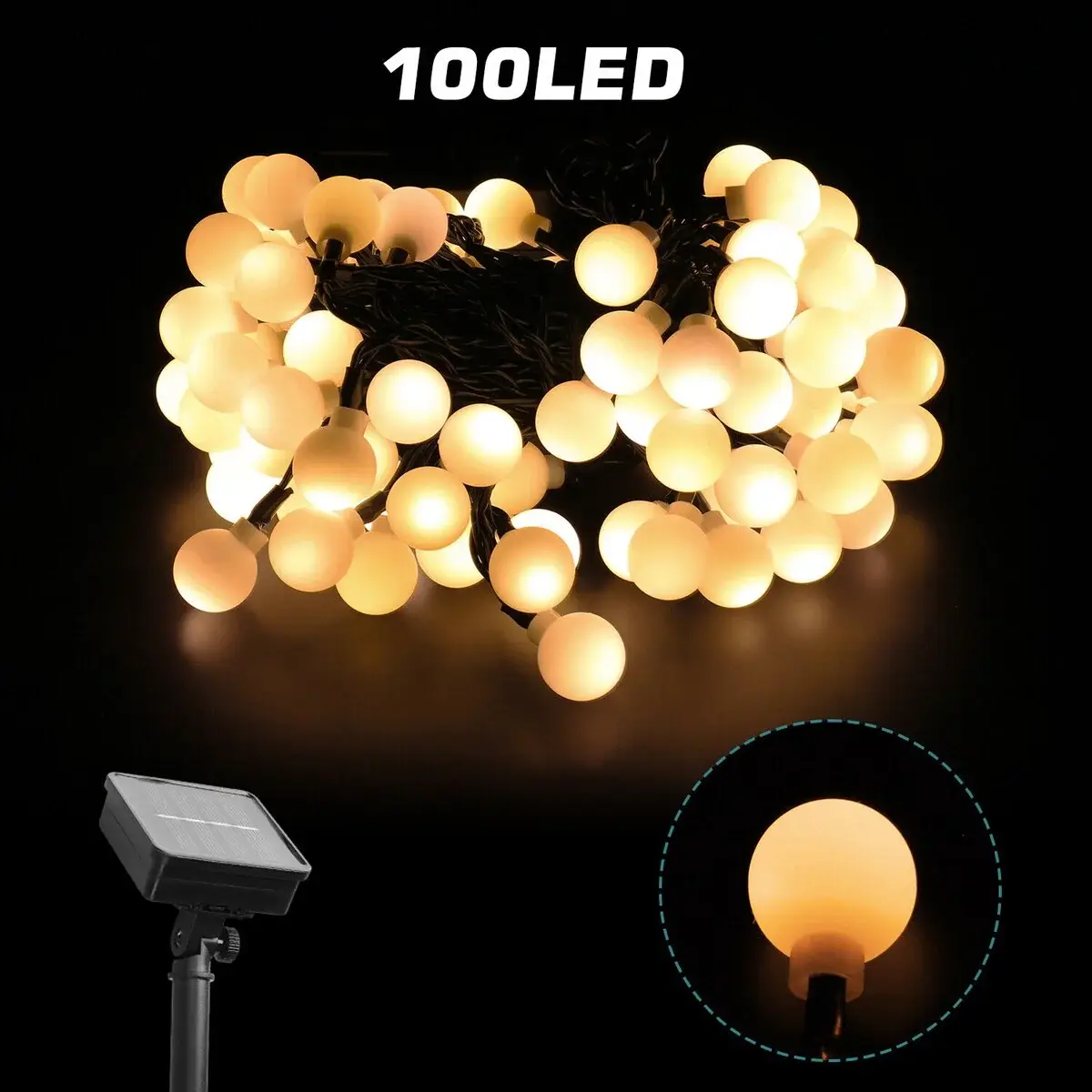 Solar LED Fairy String Lights for Outdoor Garden Decor