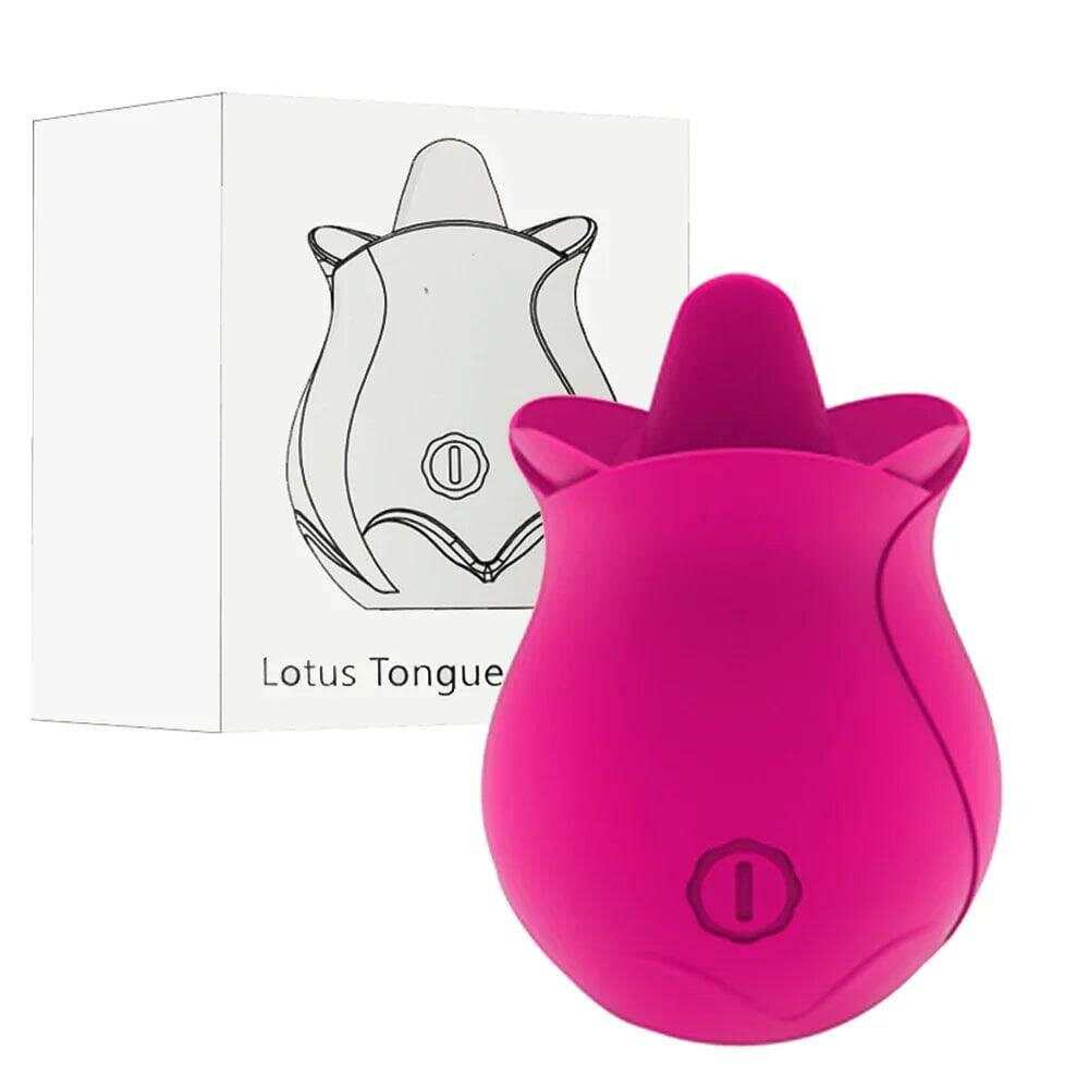 Rose Clit Sucker & G-Spot Vibrator: Tongue Licking Masturbator