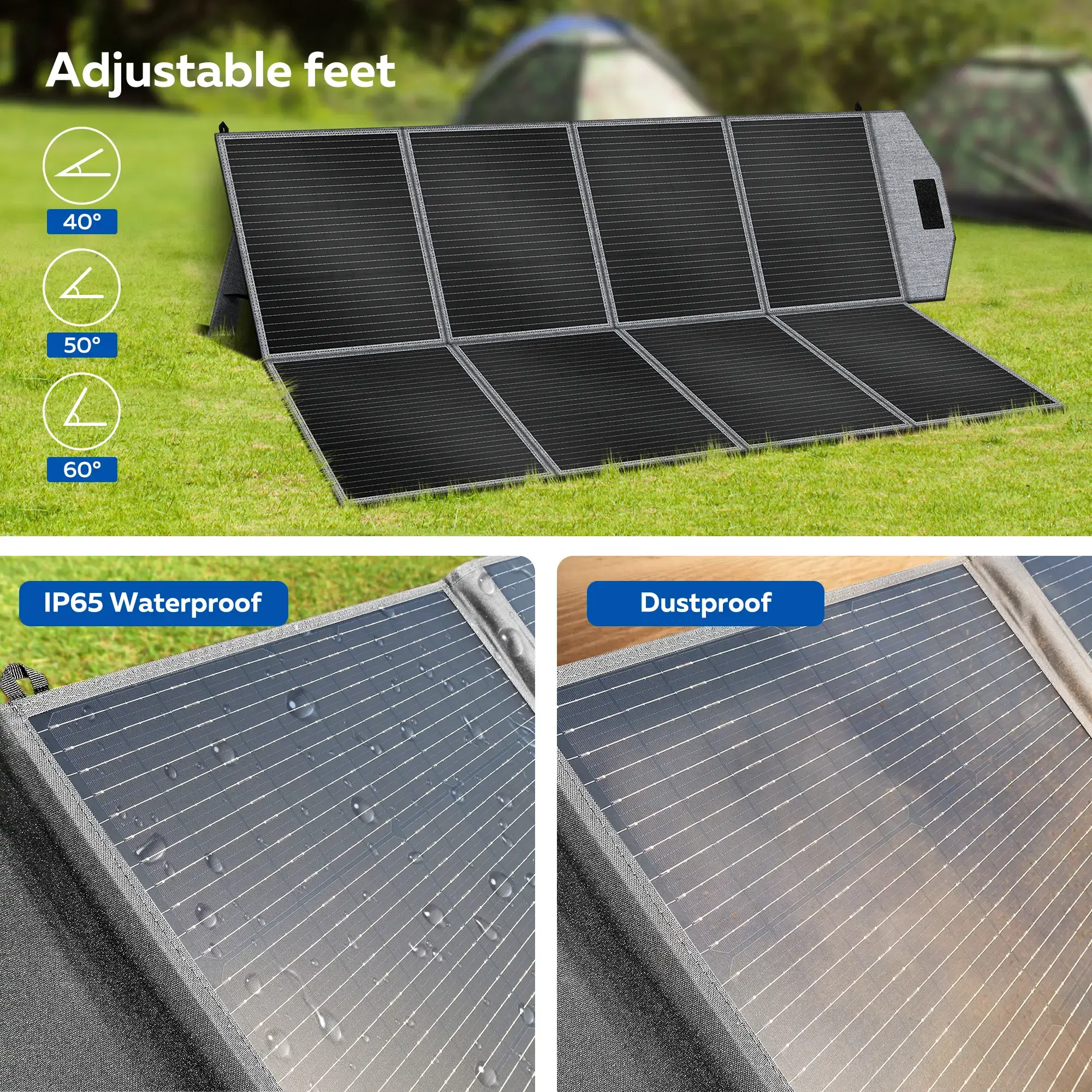 400W Foldable Solar Panel + 1000W Portable Power Station Combo Kit | 23.7% High Efficiency for RV Off-Grid Camping