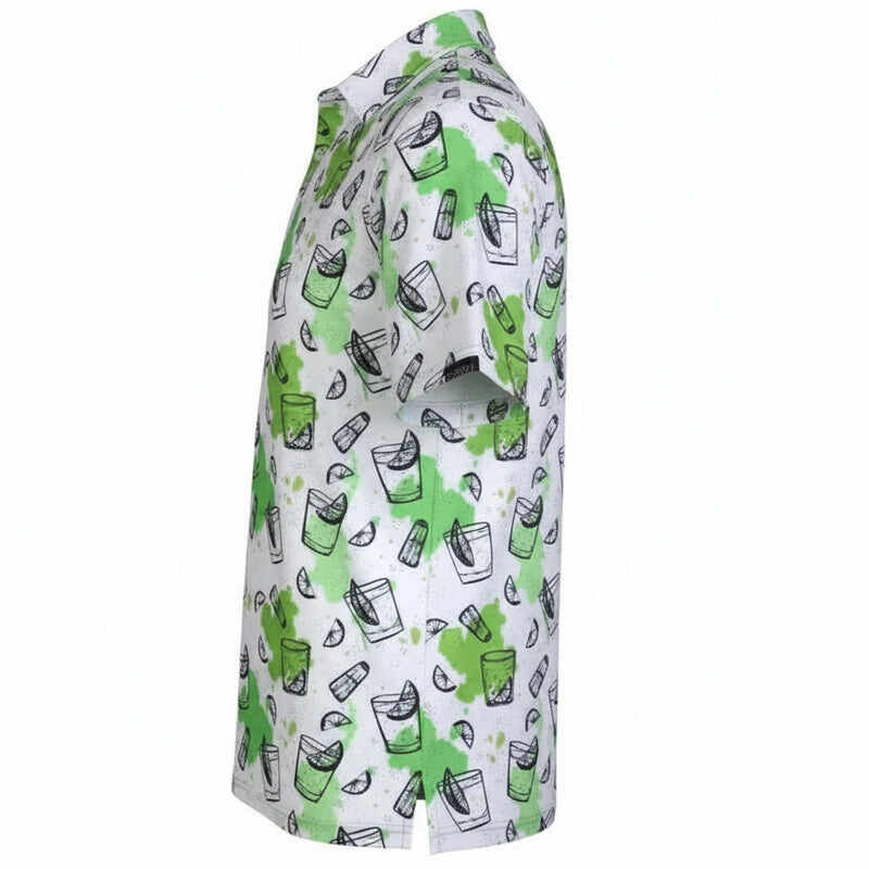 19th Hole Cool-Stretch Men's Golf Shirt (Green)