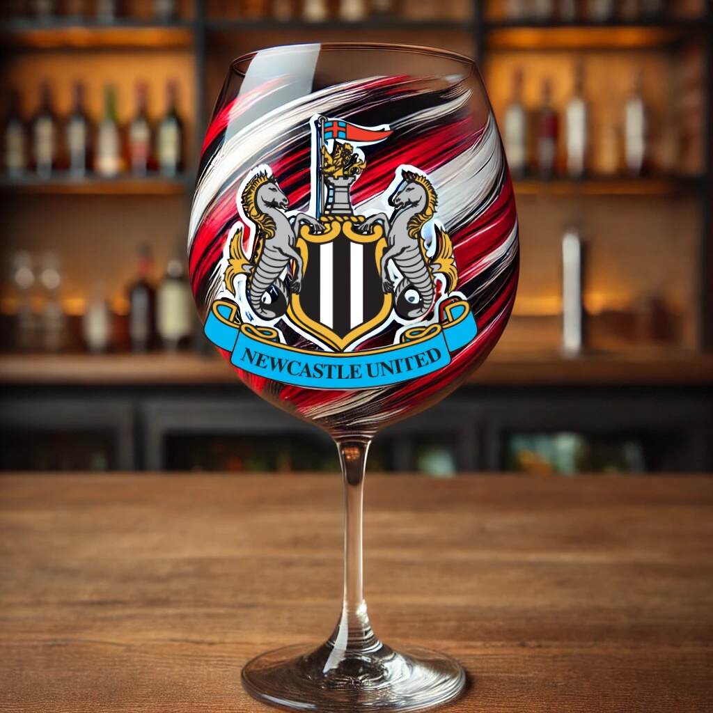 Premier League Football Wine Glass