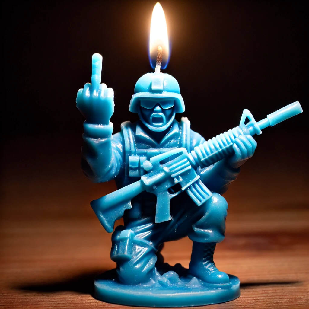 Funny Green Army Man Candles