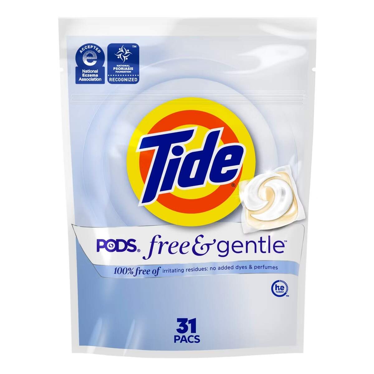 Unscented Free & Gentle HE Deep Cleaning Concentrated Laundry Detergent Pods 31 Pacs 23oz