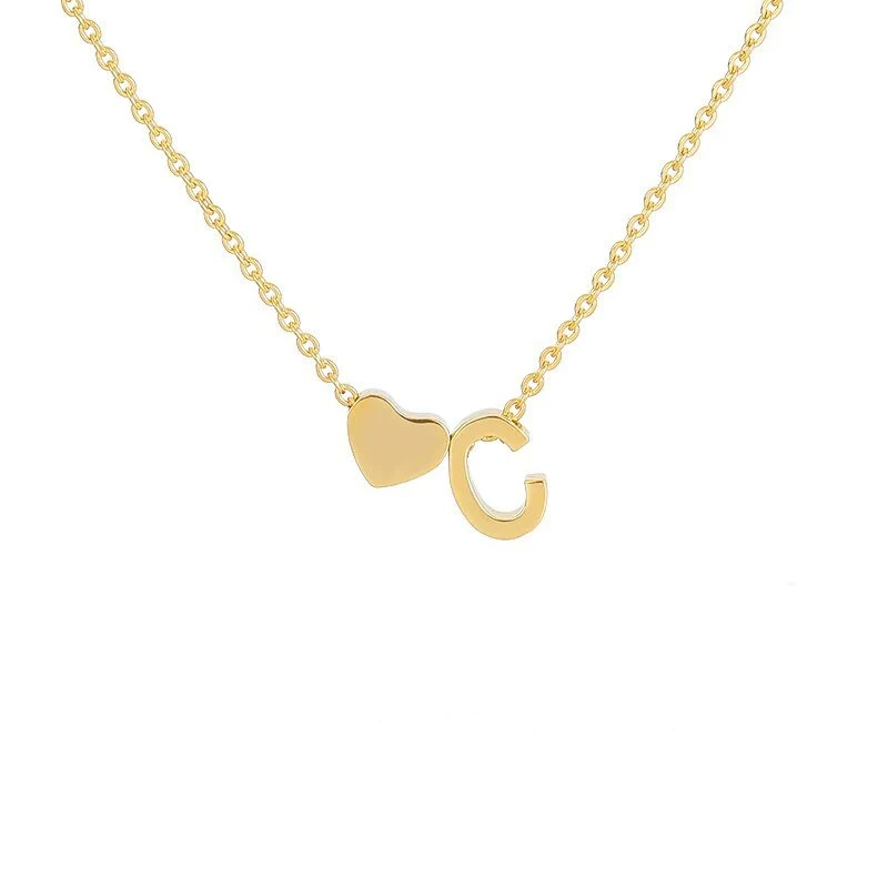 🔥Last Day 69% OFF ✨Personalized Gold Heart A-Z Initial Necklace Jewelry Gift for Her